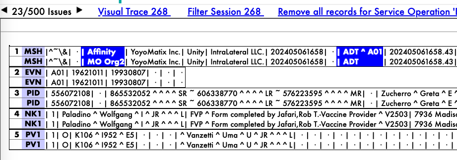 Image of the visual comparison table