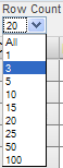 generated description: control rowcount dropdown