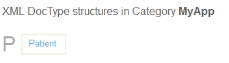 List of the XML DocType structures in the MyApp Category