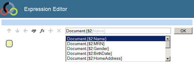 Expression Editor autocompleting a property path