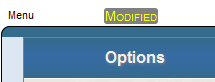 The word Modified appears at the top of the Dashboard Editor to indicate that changes have not been saved.