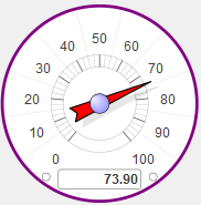 generated description: speedometer outer circle